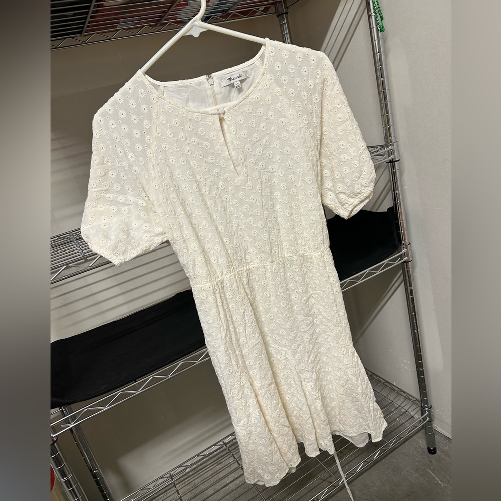 Madewell women’s white floral dress size 10